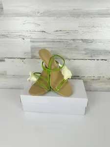 Flower High Heels for Women Calla Lily Open Toe Floral Stilettos Heels, Size 8.5