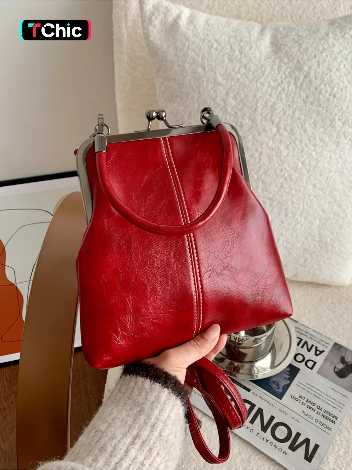 European and American Fashion Retro Crossbody Shoulder Bag, Elegant Plain Design, Suitable for Parties, Dinners, Shopping, Commuting, Daily Use, Handbag Crossbody Bag, Fashion Crossbody Bags