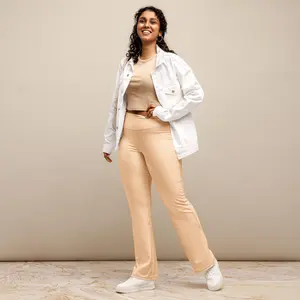 THE VALERIE SOLIDS "BEIGE PAIGE" COLLECTION - Flare leggings