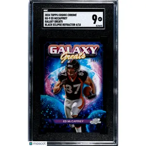 2024 Topps Cosmic Chrome Ed Mccaffrey #GG-9 Galaxy Black Eclipse Refractor SGC 9