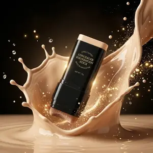 Dual-Ended Foundation Stick 6 Shades, 2-in-1 Concealer&Highlighter – hides acne marks, shapes nose, nourishes, stays all day! Great daily gift! Makeup Cosmetic concealer Flawless