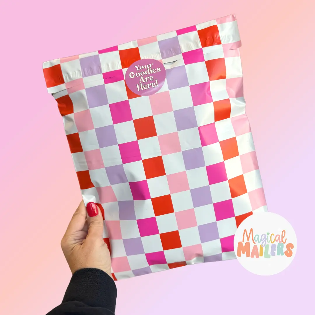 Pink Checkered Poly Mailer Pink Checkered Poly Mailer