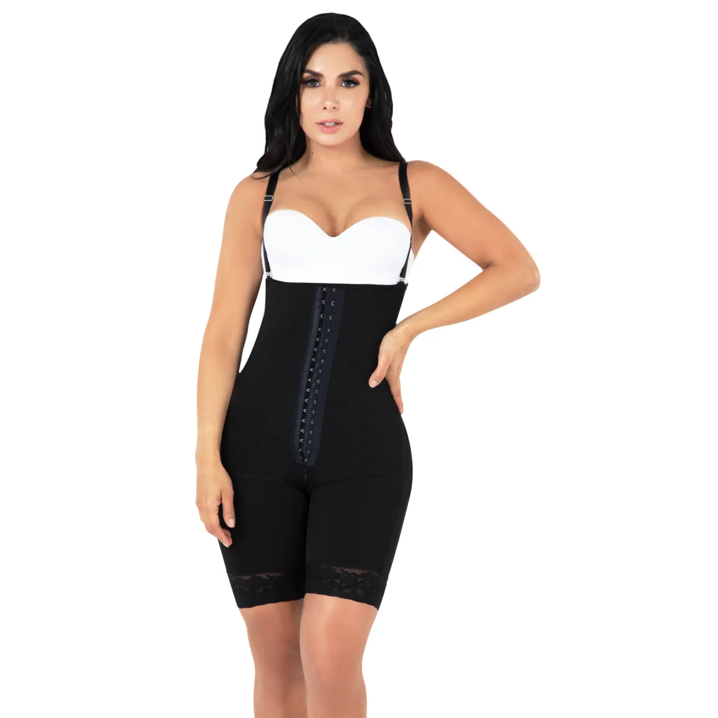 Shorts Bodyshaper Covered Back and Perineal Zipper