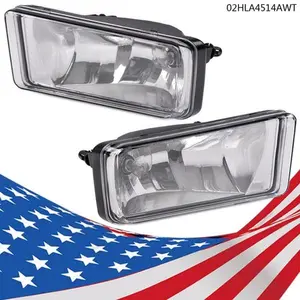 CROSSDESIGN Clear Driving Fog Lights Fit For 07-13 Chevy Silverado Suburban Tahoe GMC Sierra