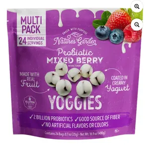 Probiotic Mixed Berry Yoggies 0.7 oz 24 pk Gluten Free Good Source of Fiber No Artificial Flavors or Colors