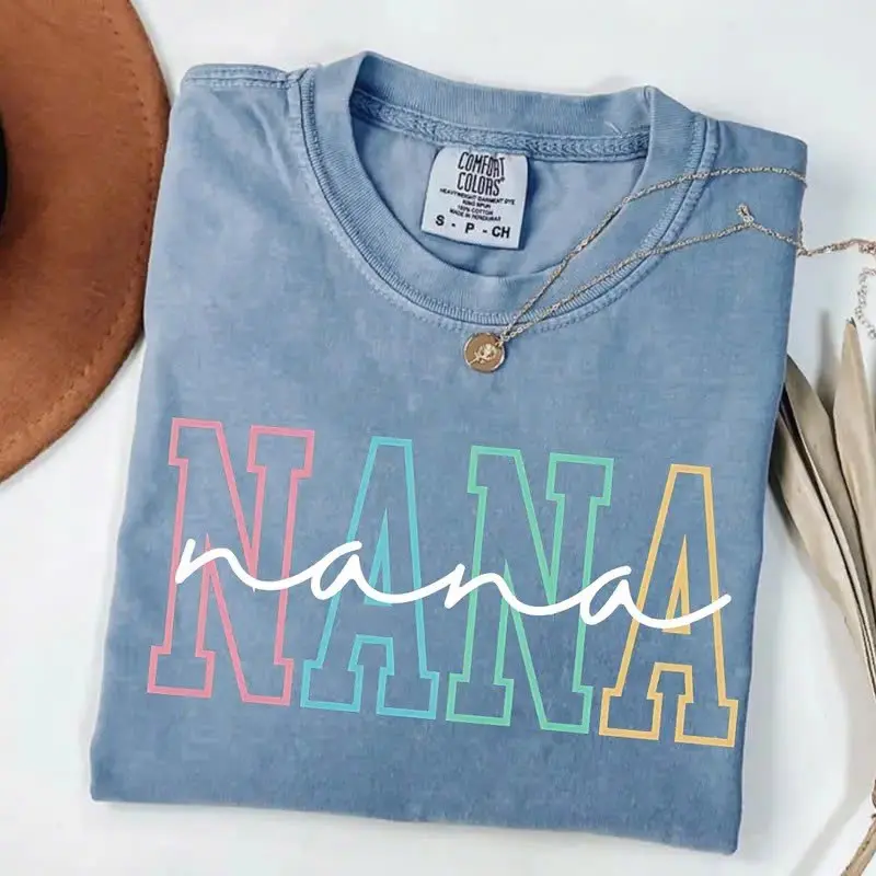 Comfort Colors Nana T-Shirt, Nana Tee, Cute Nana T-Shirt, Gift for Nana, Grandma Gift, Grandmother TShirt, Mimi Gigi Graphic Tee