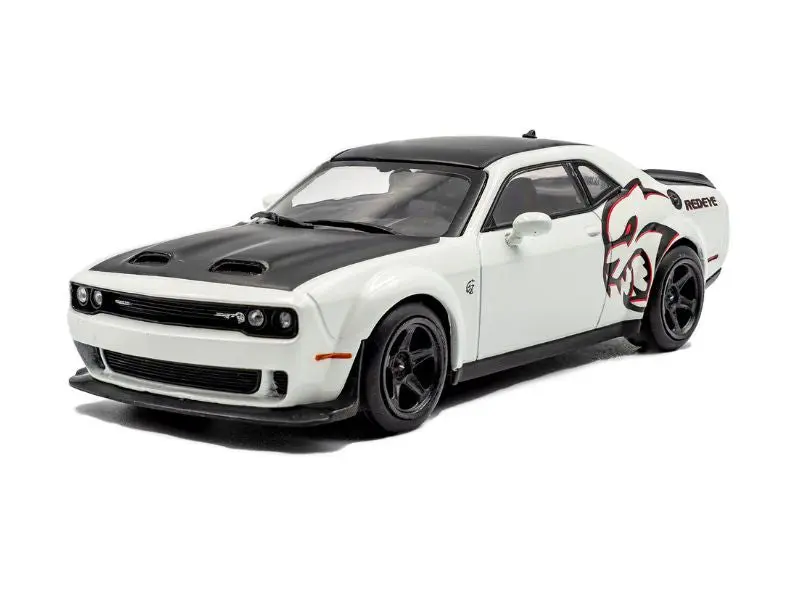1:43 Scale Official Licensed Solido S4310309 Diecast - 2020 Dodge Challenger SRT Hellcat Redeye Widebody, Car Tuned Diecast, White Knuckle Look, Solid Metal, New in Box, Widebody Realism Collectible Model, Model Cars