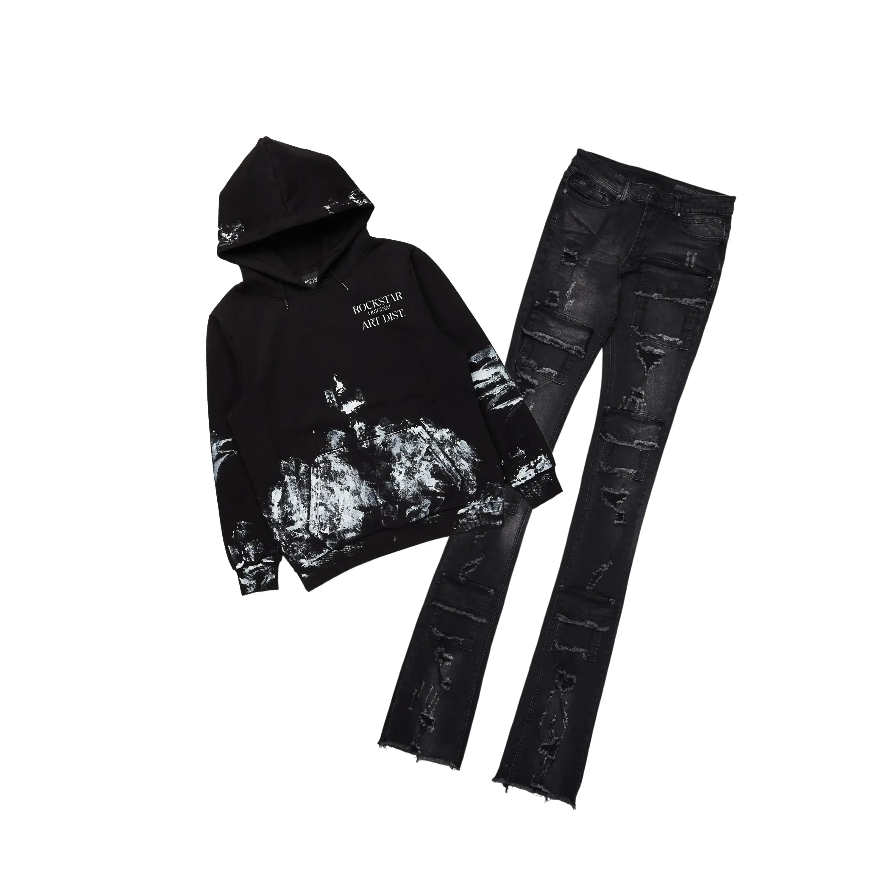 Filip Black Hoodie & Pooja Super Stacked Flare Jean Bundle Filip Black Hoodie & Pooja Super Stacked Flare Jean Bundle