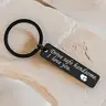 1pc Fashion Stainless Steel Letter Drive Safe I Love You Charm Keychain For Boyfriend Husband Christmas Valentine's Day Gift Black Color Casual