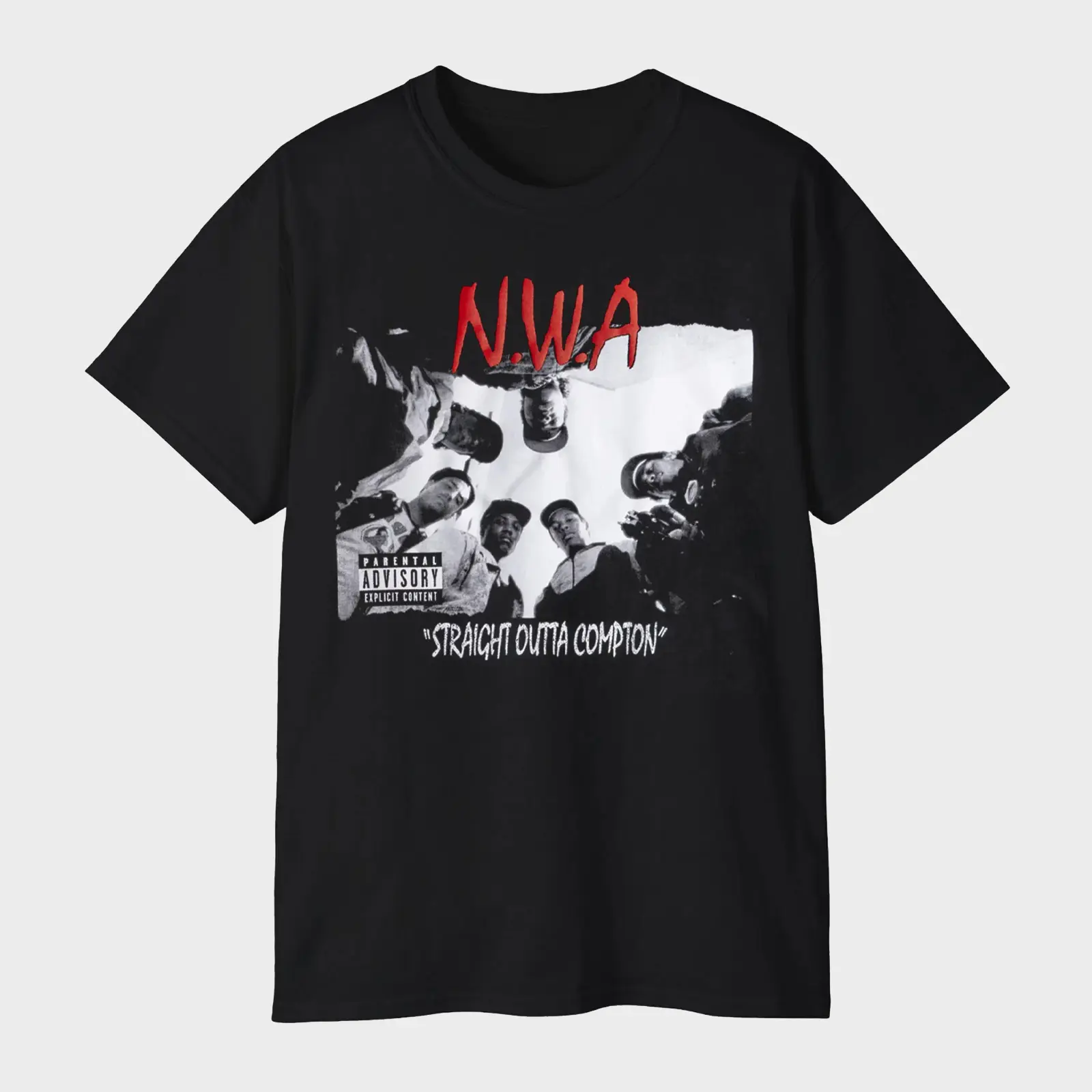 N.W.A Straight Outta Compton Album Cover Graphic T-Shirt – West Coast Rap Legend Tee