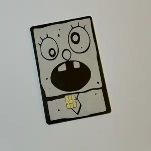 Custom Doodle Bob Credit Card Skin - Trending Cartoon Funny Gift - Vinyl High Quality Sticker