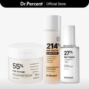 Essential Glass Glow 7-Day Skincare Set |  Skin Texture 27% Serum + Skin Texture Booster 214% Essence + Pore 55% Skin Texure Pad, korean skincare