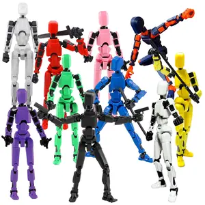 T13 Action Figure Set, 10PCS Robot Action Figure 3D Printed Toys Lucky Titan 13 Action Figure with M