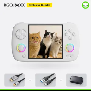 Anbernic RGCube XX Handheld Game Console【Buy 1 Get 1 HDMI 4K Cable+1 Fancy Case+1 Type-C Cable】3.95'' IPS Screen Linux  CPU H700 Quad-core GPU dual- core 3800mAh 5G WiFi Bluetooth HDMI TV Output Ready to Play with Gift Package