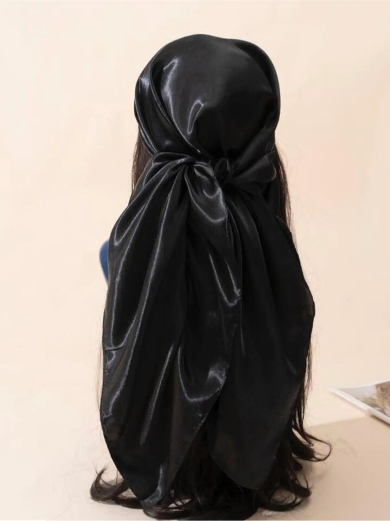 Ladies solid color 90CM scarf, casual soft and breathable fashion scarf, suitable for daily wear, multi-functional multi-purpose scarf, suitable for women and girls