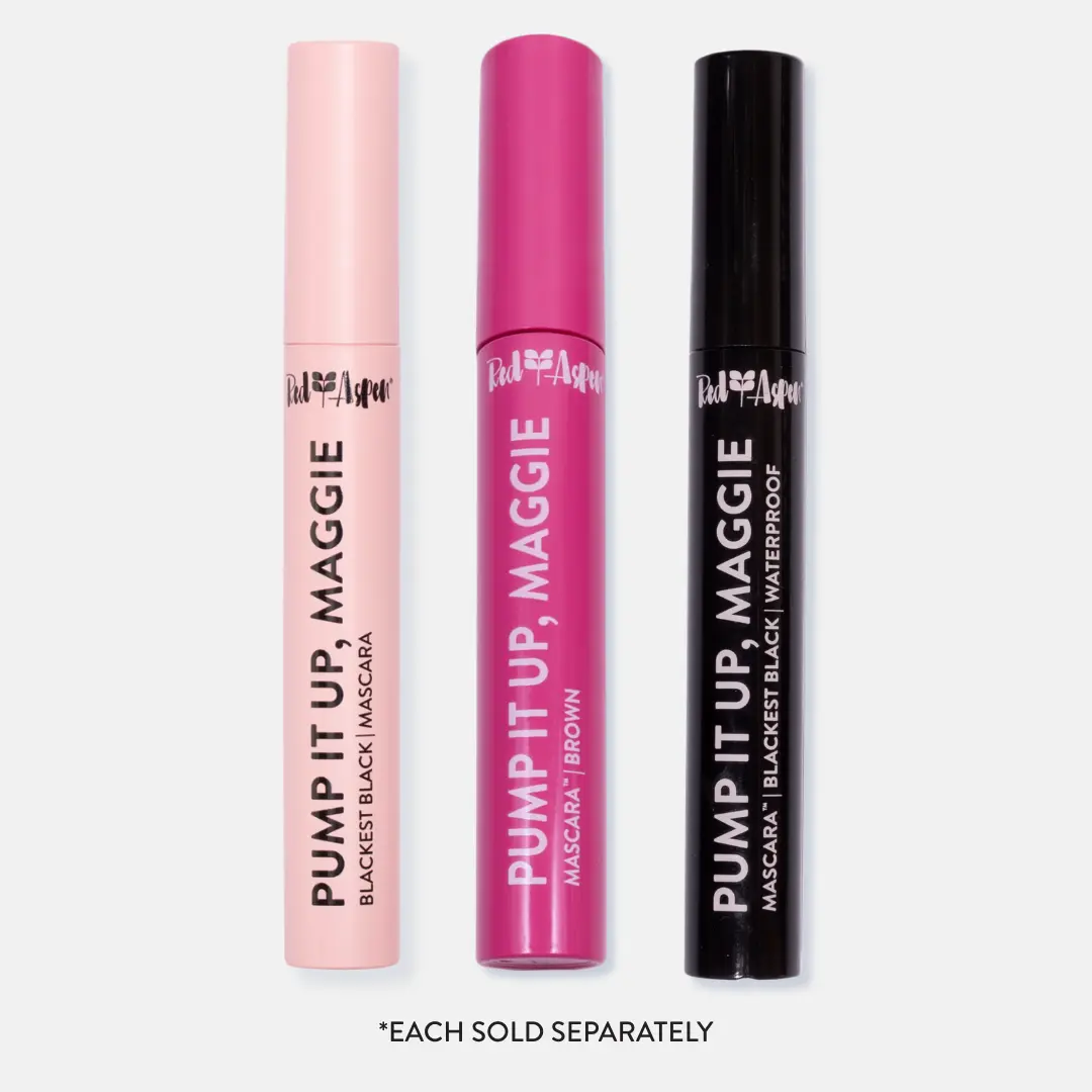 Red Aspen Pump It Up Maggie Volumizing Mascara with Castor Oil Black Brown Waterproof Conditioning