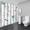 Straight No-Drill Hanging Polyester Shower Curtain with Hooks - Waterproof, Printed, Easy Installation, Bathroom Decor Blocking Curtain for Bathroom Bathtubs, Dorms, Ideal Gift Set