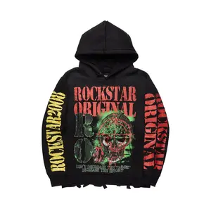 Kilshot Romance Black Distressed Graphic Hoodie