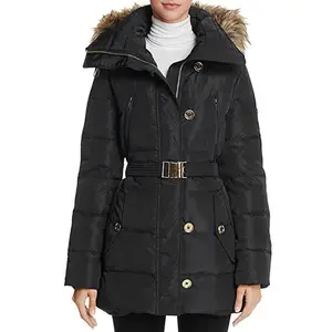 MICHAEL Michael Kors Women's Mid-Length Down Coat with Zip-Out Hood MICHAEL Michael Kors Women's Mid-Length Down Coat with Zip-Out Hood