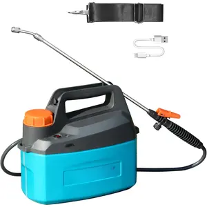 ES4 Electric Sprayer 1 Gallon Built-in 4000mAh Rechargeable , Copper-Nickel Spray Nozzle Makes The Spray More Delicate, The Telescopic Spray Rod Can Reach Further