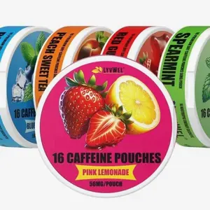 5 pack variety - Blueberry, Spearmint, Strawberry, Peach & Pink Lemonade (80 pouches) energy drink Beverage Fruity,Focus,Mental Clarity energy natural performance energy flavored evergy lyvw Sweet Sugar-Free