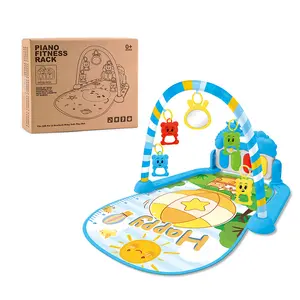 Funny Play Piano Tummy Time Activity Mat with 5 Infant Sensory Toys, Baby Play Mat Gym,Boy & Girl Gifts for Newborn 0 to 3 6 9 12 Months