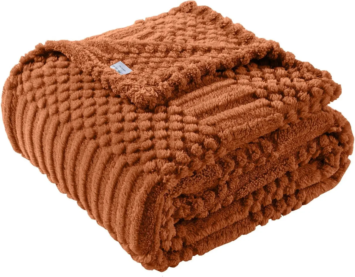 Burnt Orange Fall Throw Blanket 50x70 | Cozy Plush Fleece Blanket for Couch & Bed | Aesthetic Autumn Room Decor Boho Pumpkin Spice Blanket