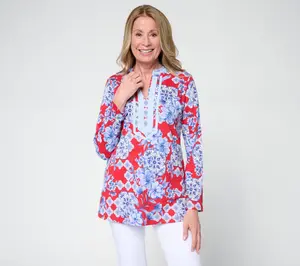 Bellisima by Kim Gravel Regular Ginger Jam Ribbon Trim Top