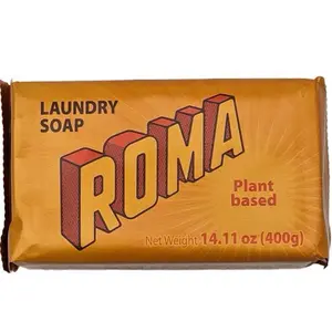 Roma Plant Based Laundry Soap Bar 400 Grams Soft and Gentle Formula for Effective Cleaning