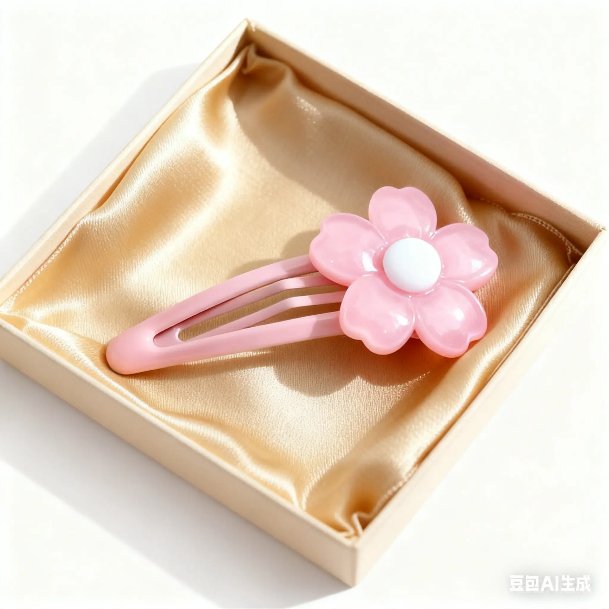 [1 gift]Pretty hair clips pink color everyday wear
