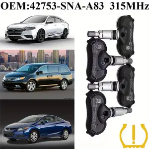 1Pcs/4Pcs Tire Pressure Monitoring System OEM#42753-SNA-A83 #315MHz TPMS/Tire Pressure Sensors For #HONDA:ELEMENT(09-11)/CIVIC(05-12)/CR-Z(10-17)/FIT(09-14)/INSIGHT(09-22)/ODYSSEY(11-20)/ODYSSEY-TOURING(11-19) #ACURA:CSX(05-12)