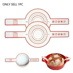 Silicone Sourdough Bread Sling Mat for Non-Stick Baking, Reusable & Heat-Resistant Up to 480°f, Dishwasher Safe Baking Mat for Bread & Pastry Bakeware