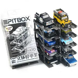 Diorama 1/64 Scale Modular Parking Lot Rack Model Diecast Car Garage Scene Model Car Display Case Storage Cabinet
