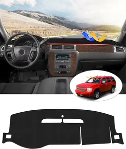 KUST Custom Fit Dashboard Cover for 2007-2013 Chevy Silverado & GMC Sierra, Non-Slip Auto Parts Accessory with UV Protection, Easy Installation, Car Accessories for Vehicle Interiors, Auto Parts Accessories