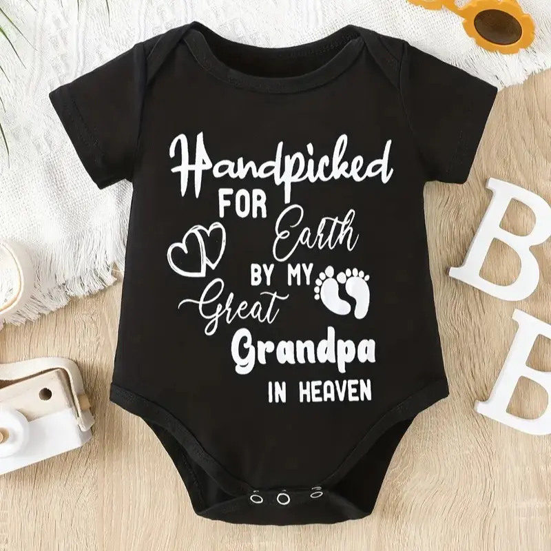 Fitted-Fit Unisex Newborn Bodysuit - Earth Baby Solid Color Jumpsuit with Slogan, Handpicked Tribute Design, Outdoor-Ready Baby Clothing, Baby Girl Clothes, Newborn Baby Stuff