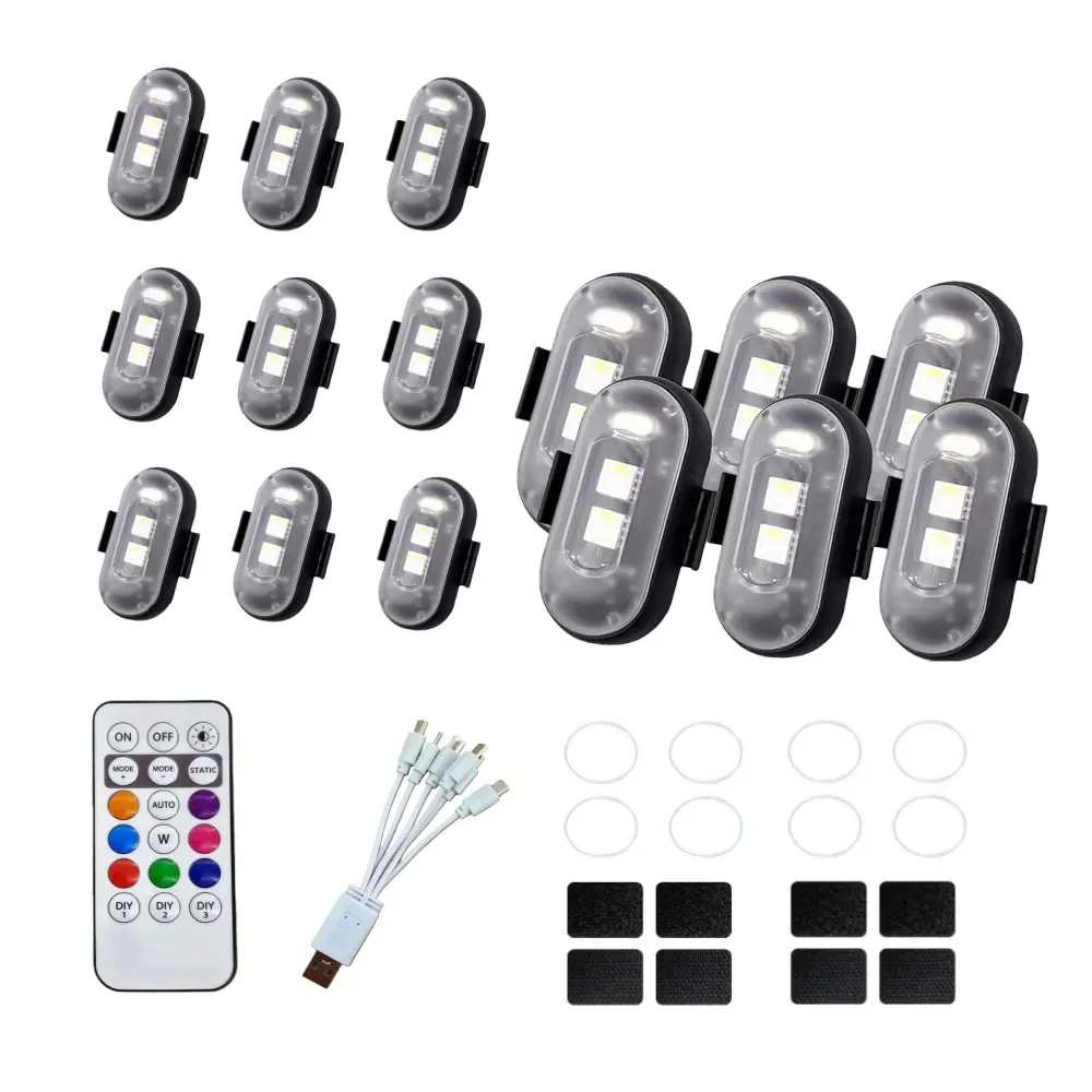 6/12/18/24 LED Lights , Wireless Led  Lights with Remote Control for Car,Waterproof USB Charing,LED Lights for Car, Truck,automotive & Bike