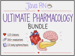 JavaRN Pharmacology Flashcards for Nursing Students | 131 Med Classes | NCLEX & HESI Prep