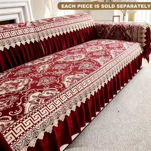 European Style Sofa Cushion, All-Season Reusable Sofa Cover, High-Quality Three-Seater and Chaise Lounge Protector, Durable Fabric Material, Sofa Protector Slipcover