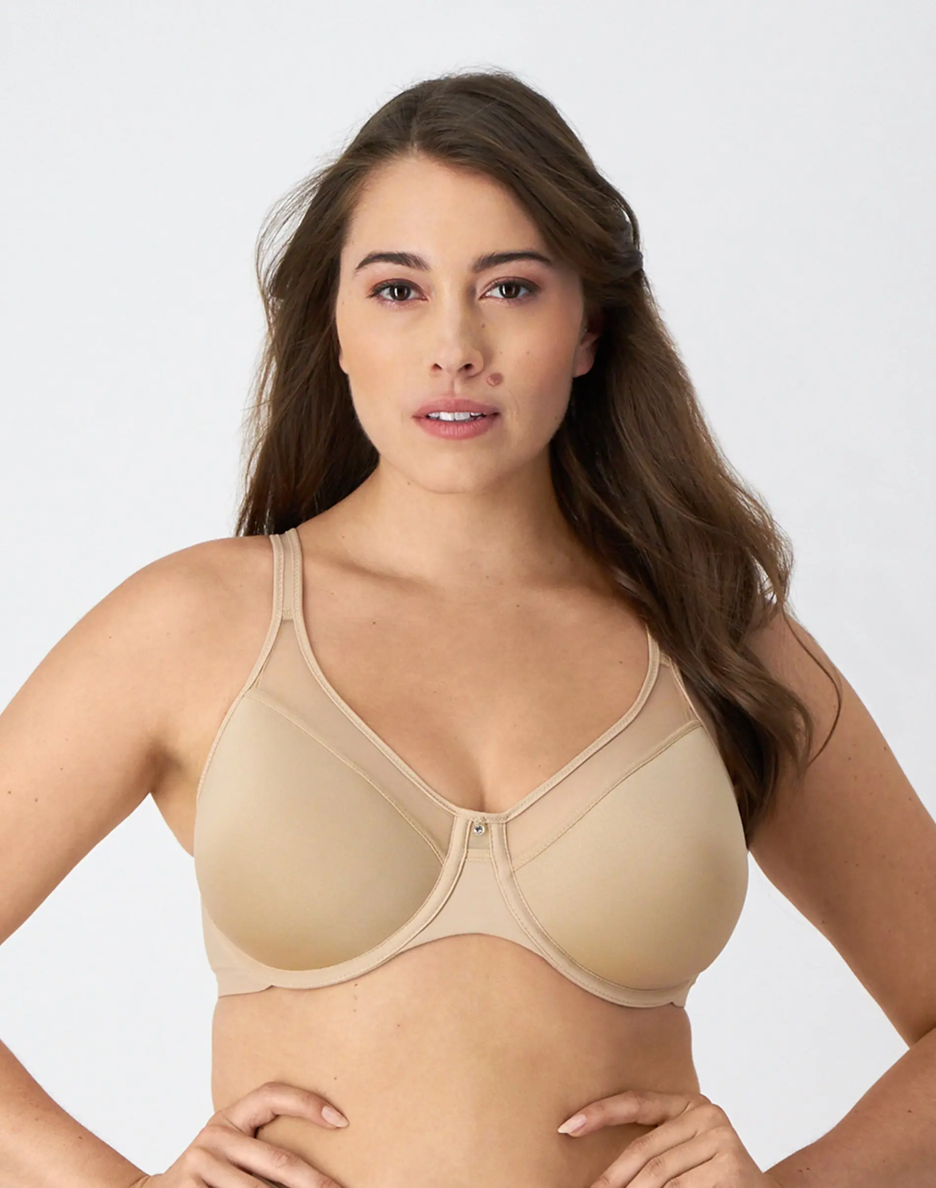 Bali One Smooth U Ultra Light Underwire Bra Comfortable Fit T-Shirt Bra Everyday Support Breathable Smoothing Women's Df3439