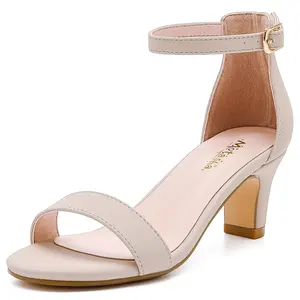 Girls Heel Sandals Girl Dress Shoes Open Toe Ankle Strap High Heels Pump Sandals Wedding Party for Little Big Kid