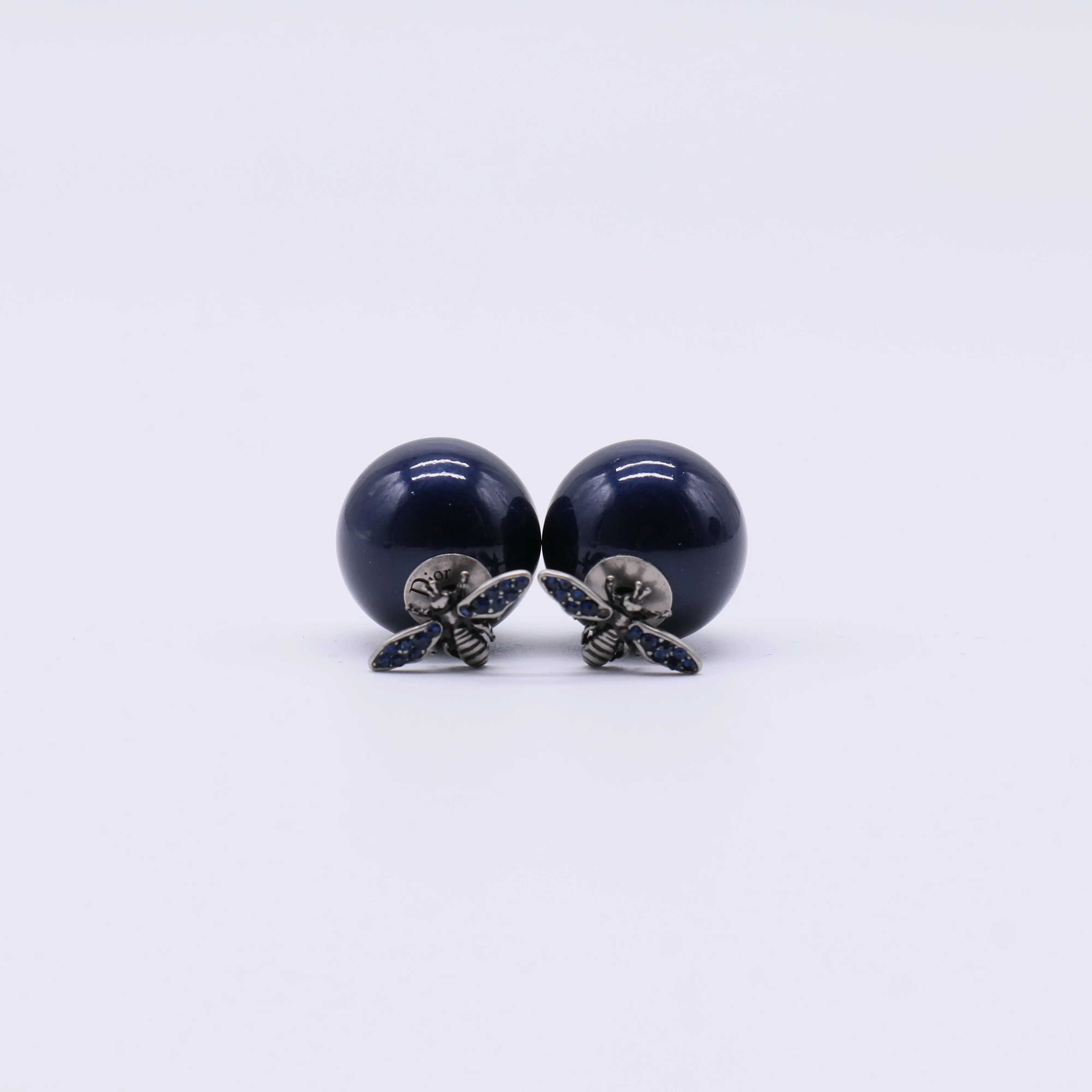 Pre-owned Christian Dior Tribales Crystal Bee Stud Earrings W21431