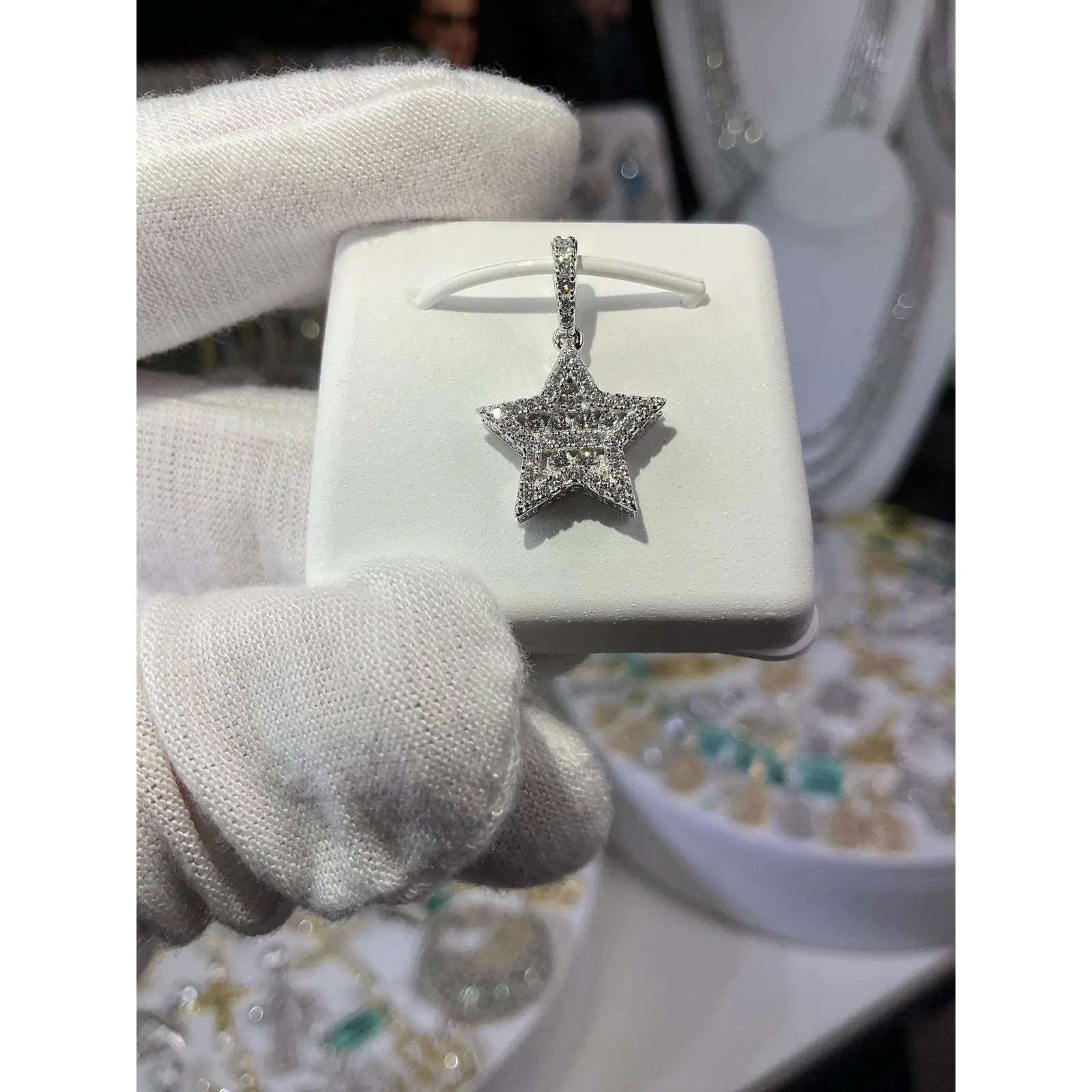 Sterling Silver Moissanite Star Pendant Sterling Silver Moissanite Star Pendant