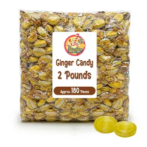 Ginger Candy - 2 Pound Bag - Hard Ginger Candy For Nausea Relief And Digestion Aid - Individually Wrapped Ginger Hard Candy (Approx 180 Pieces) summervibes☀️