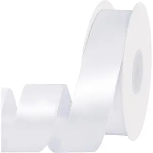 White Ribbon 1 inch 30 Yards Double Faced White Satin Ribbon for DIY Crafts Hair Bow Making  Wrapping Wedding Invitation Bridal Shower Party Favors Event Decorations