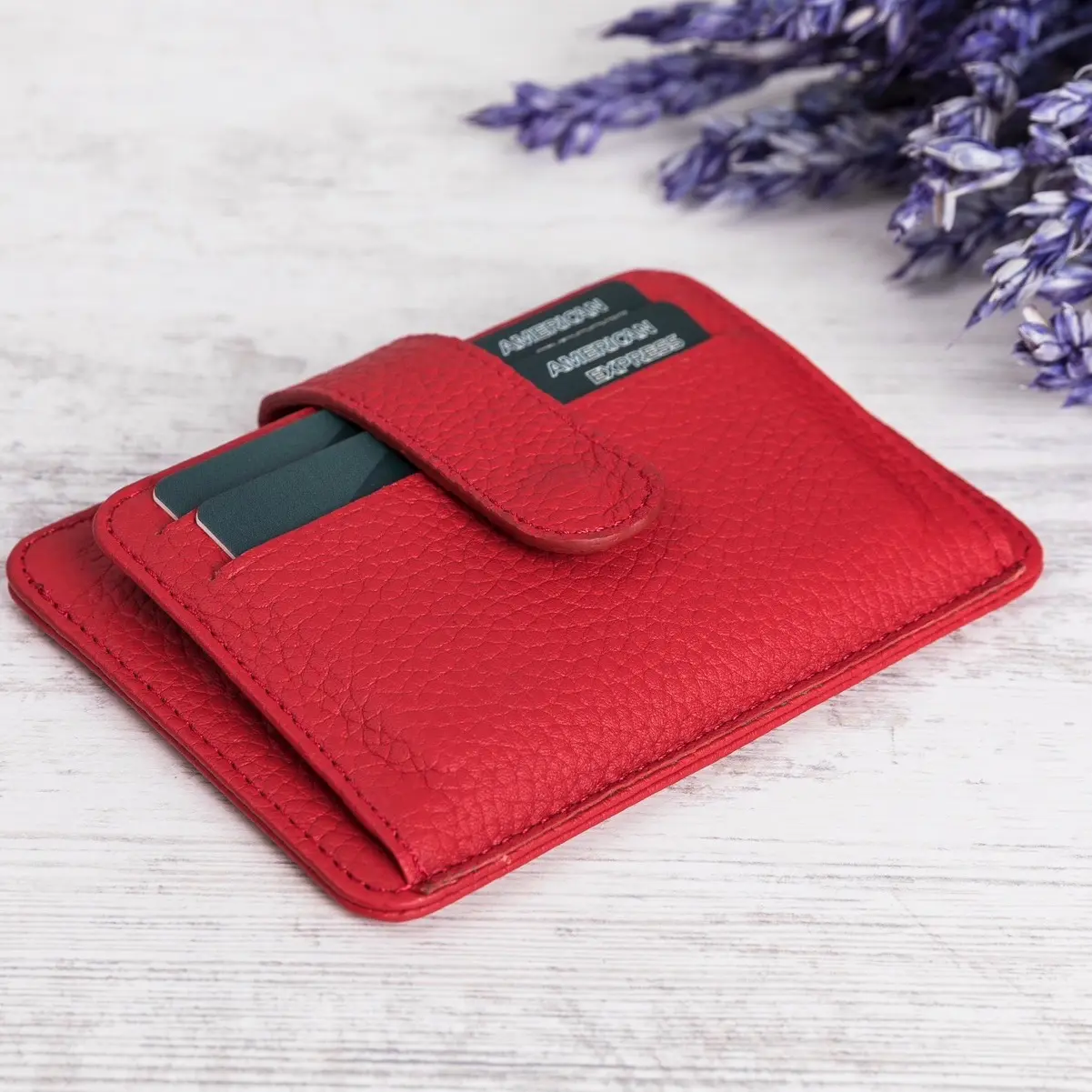 Handmade Slim Card Holder, Minimalist Leather Wallet