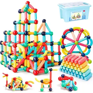 Magnetic Building Blocks for Kids STEM Construction Toys for Boys and Girls Magnetic Sticks and Balls Game Set for Kid’s Early Educational Learning Gift