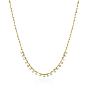 Lauren Beaded CZ Necklace