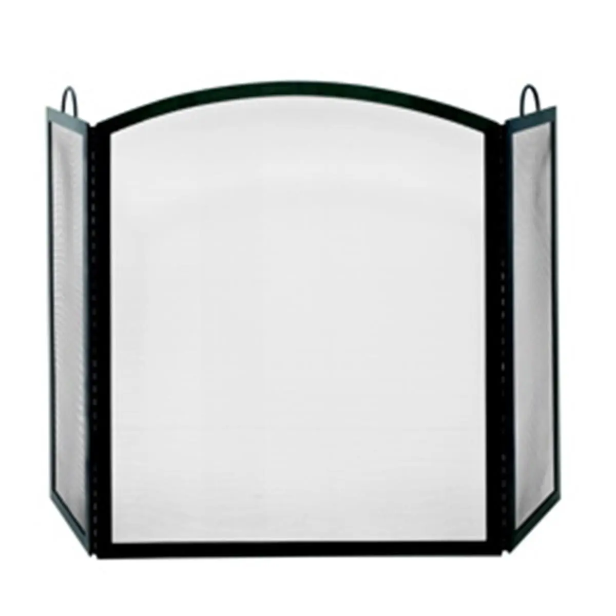 212 MAIN 3-Fold Black Wrought Iron Large Room Divider Screen, Indoor Use