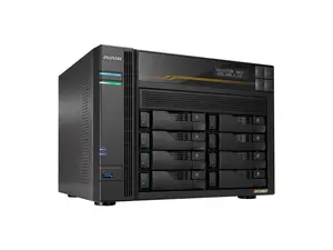 Asustor Lockerstor 8 Gen3 AS6808T 8 Bay NAS, Quad-Core 2.3GHz CPU, Dual USB 4 Ports, Dual 10GbE Ports, Dual 5GbE Ports, 16G ECC RAM DDR5, Four M.2 SSD Slots (Diskless)