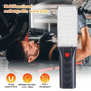 LED Work Light, 5 Modes Magnetic Rechargeable LED Work Light, Portable work light,Versatile Lighting for Repairs, Household and Outdoor Use